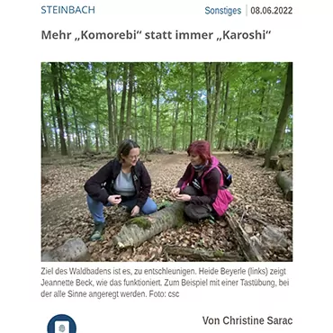 Artikel Waldbaden Taunus-Nachrichten